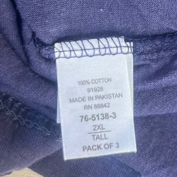 Kingsize Vneck Tshirt Mens 2XLT Tall Blue New WOT - Picture 6 of 7